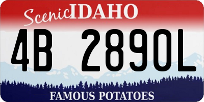ID license plate 4B2890L