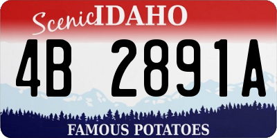 ID license plate 4B2891A