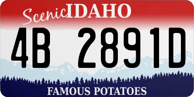 ID license plate 4B2891D