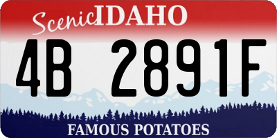 ID license plate 4B2891F