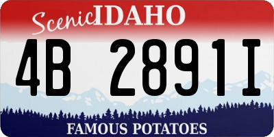 ID license plate 4B2891I