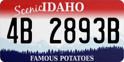 ID license plate 4B2893B