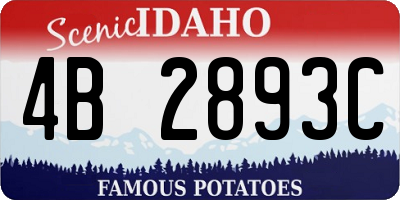 ID license plate 4B2893C