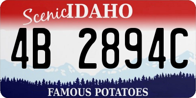 ID license plate 4B2894C