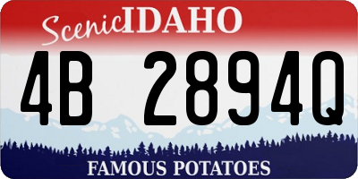 ID license plate 4B2894Q
