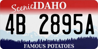 ID license plate 4B2895A