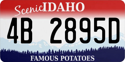 ID license plate 4B2895D
