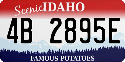 ID license plate 4B2895E