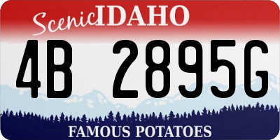 ID license plate 4B2895G