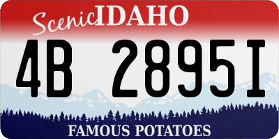 ID license plate 4B2895I