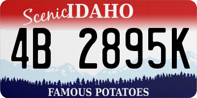 ID license plate 4B2895K