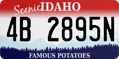 ID license plate 4B2895N