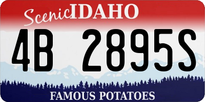 ID license plate 4B2895S