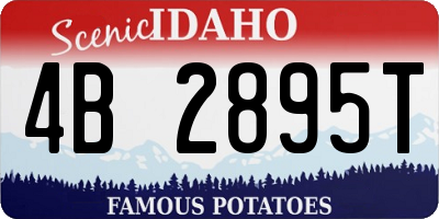 ID license plate 4B2895T