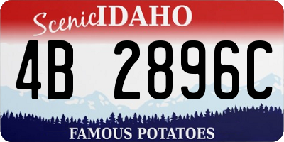 ID license plate 4B2896C