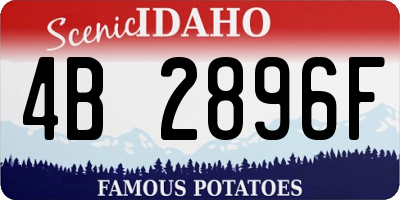 ID license plate 4B2896F