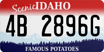 ID license plate 4B2896G