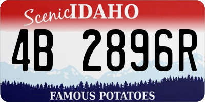 ID license plate 4B2896R