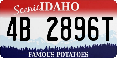 ID license plate 4B2896T