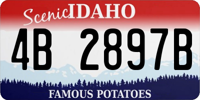 ID license plate 4B2897B