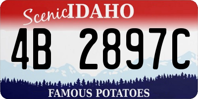 ID license plate 4B2897C