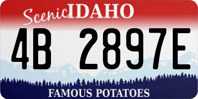 ID license plate 4B2897E