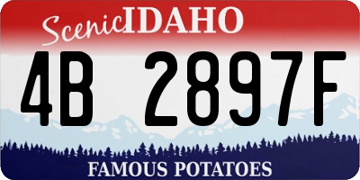 ID license plate 4B2897F