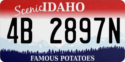 ID license plate 4B2897N