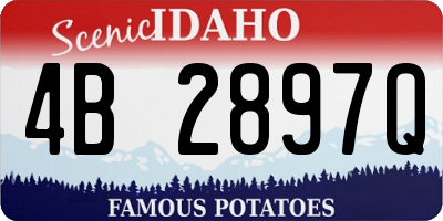 ID license plate 4B2897Q