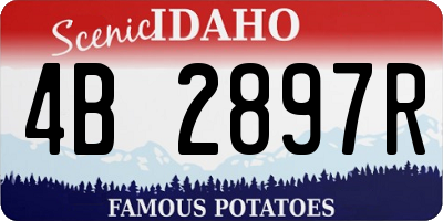 ID license plate 4B2897R
