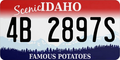 ID license plate 4B2897S