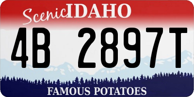 ID license plate 4B2897T