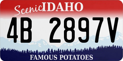 ID license plate 4B2897V