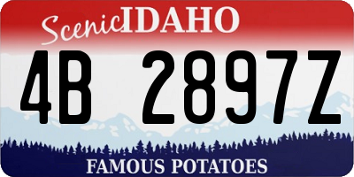 ID license plate 4B2897Z