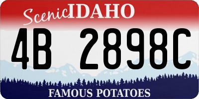 ID license plate 4B2898C