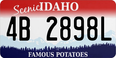 ID license plate 4B2898L