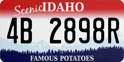 ID license plate 4B2898R