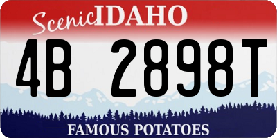 ID license plate 4B2898T
