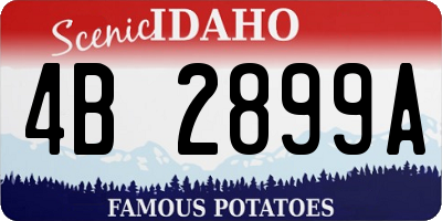 ID license plate 4B2899A