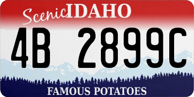 ID license plate 4B2899C