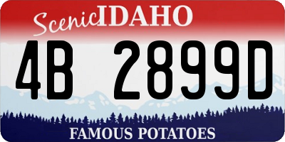 ID license plate 4B2899D