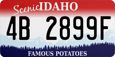 ID license plate 4B2899F