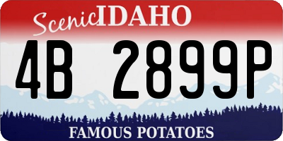 ID license plate 4B2899P