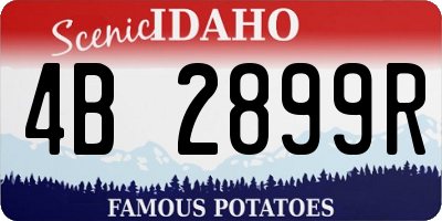 ID license plate 4B2899R