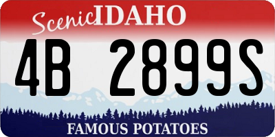 ID license plate 4B2899S