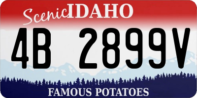 ID license plate 4B2899V
