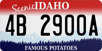 ID license plate 4B2900A