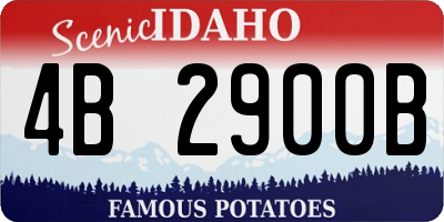 ID license plate 4B2900B