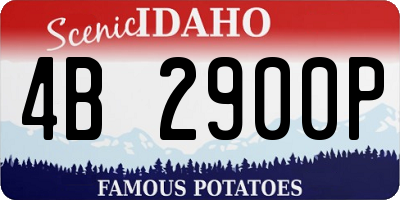 ID license plate 4B2900P