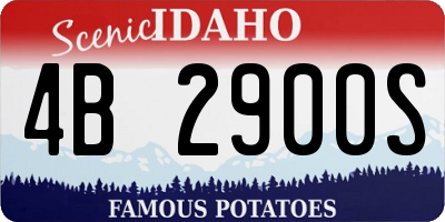ID license plate 4B2900S